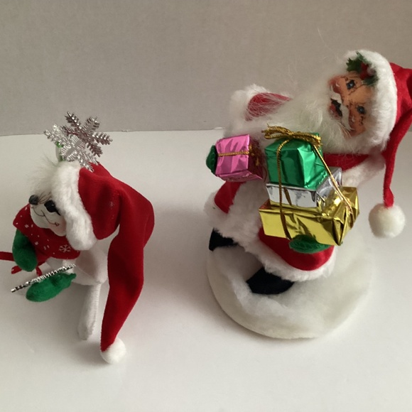 Annalee (2) )Santa with gifts and Mouse with Sniowflakes - Picture 4 of 12